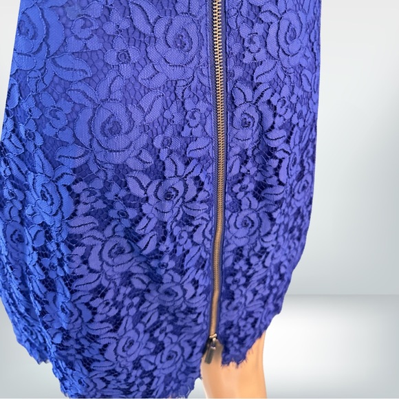 Diane Von Furstenberg Royal Blue Lace Mini Dress 6 - Picture 8 of 10